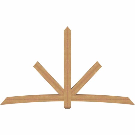 Ekena Millwork Alberta Timber Gable Bracket, Western Red Cedar, 108"W x 63"H x 5 1/2"D x 5 1/2"F, 14/12 Pitch GBW108X63X0606ALB00SWR